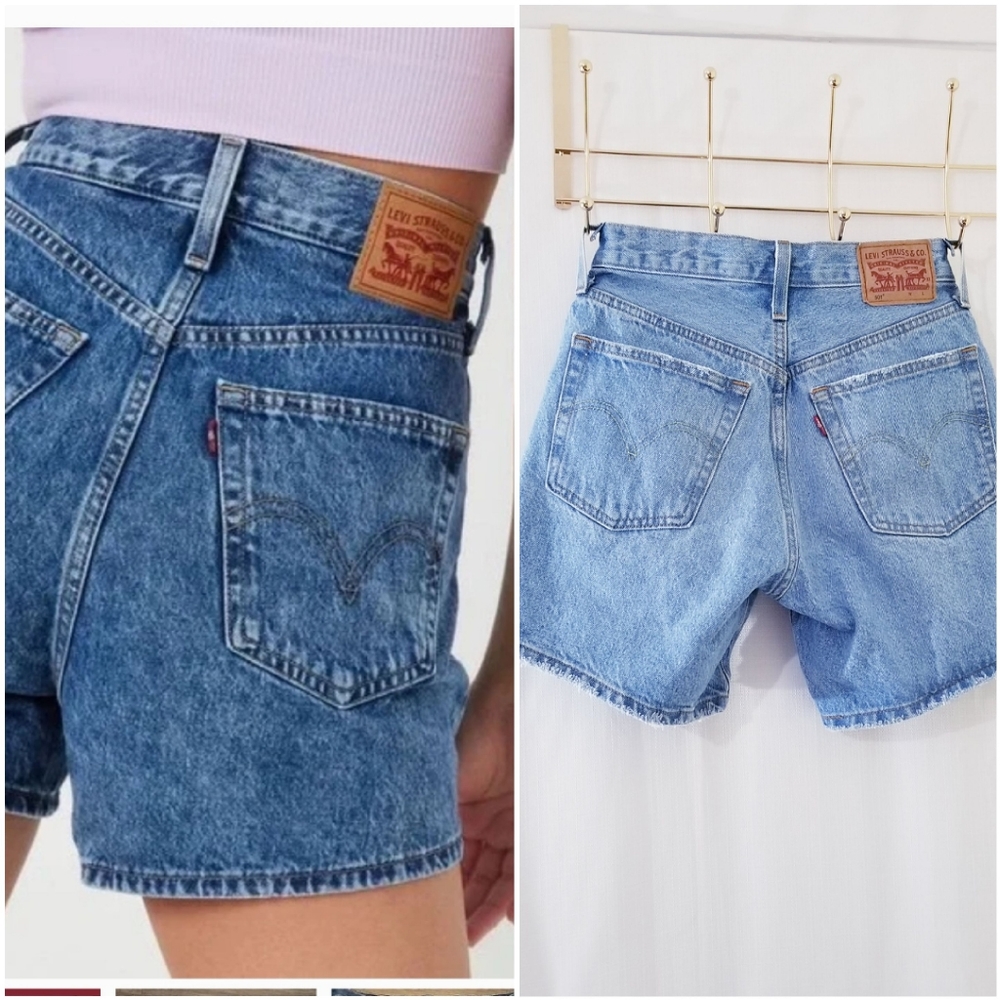 Levis 501 button fly jean shorts